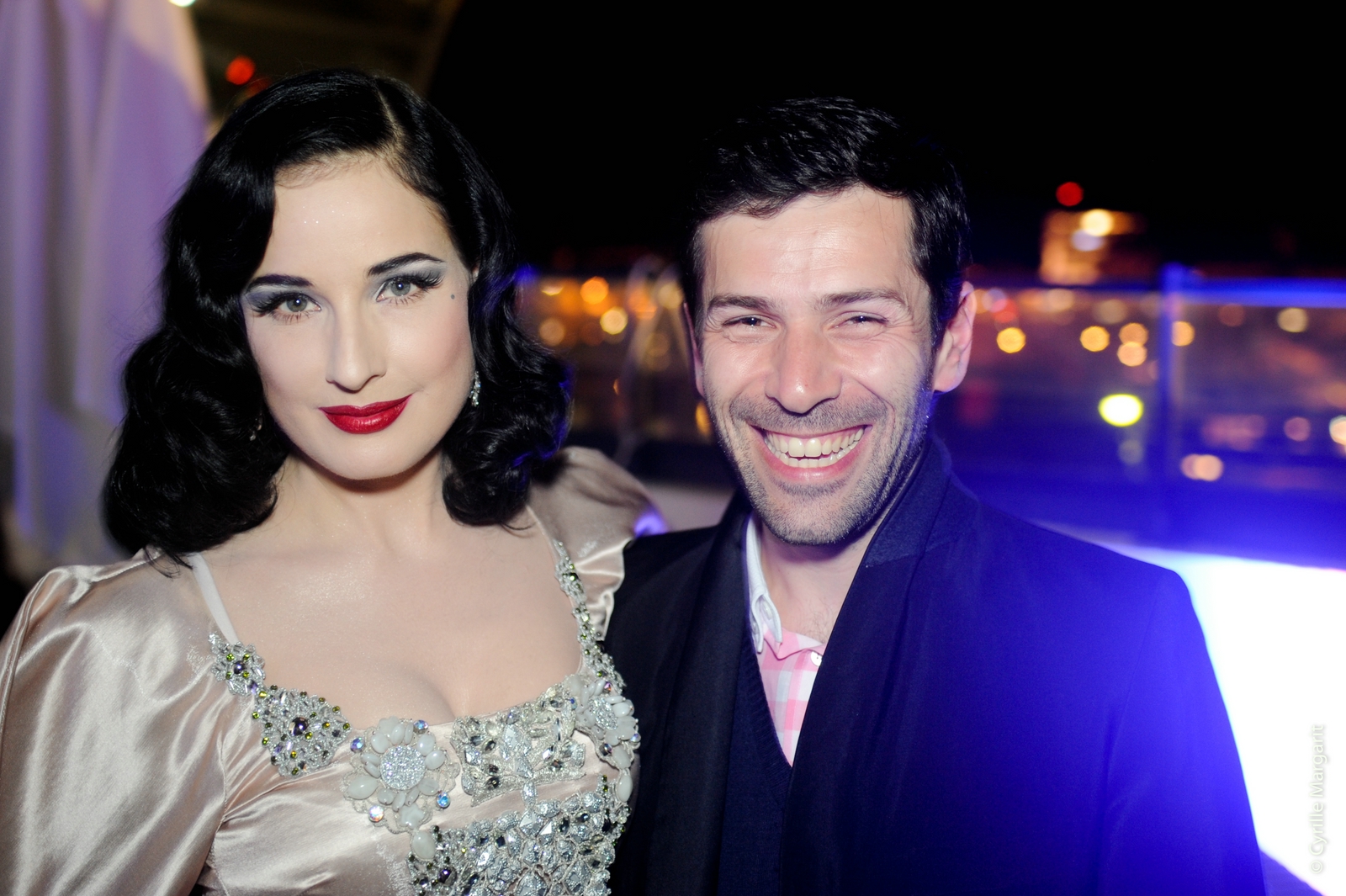 8. Dita Von Teese and Alexis Mabille at the Nikki Beach after party of Dita's show for Cointreau at the 2013 Cannes Film Festival 