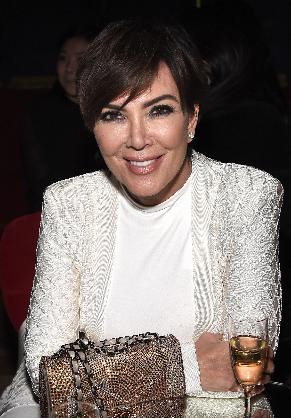 "PARIS, FRANCE - MARCH 03: Kris Jenner attends Balmain Aftershow Party as part of Paris Fashion Week Womenswear Automn/Winter 2016 at Restaurant Laperouse on March 3, 2016 in Paris, France. (Photo by Jacopo Raule/WireImage)"